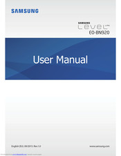 Samsung Level U PRO EO-BN920 User Manual