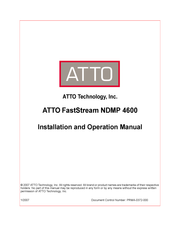 ATTO Technology FastStream NDMP 4600 Installation And Operation Manual