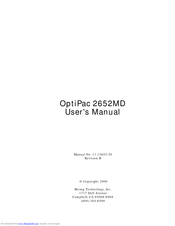 Bering OptiPac 2652MD User Manual