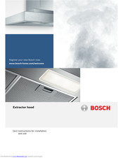 Bosch DII31RV60 Instructions For Installation And Use Manual