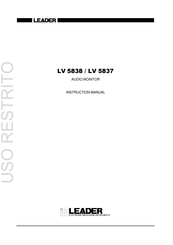 Leader LV 5837 Instruction Manual