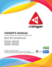 Mirage OVEH121A Owner's Manual