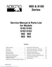 Norcold 962 Service Manual & Parts List