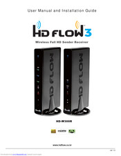 HD Flow HD-W300R User Manual And Installation Manual