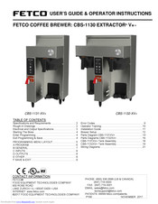 Fetco CBS-1132-XV+ Manuals | ManualsLib