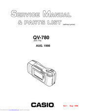 Casio QV-780 Service Manual & Parts List