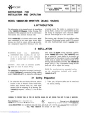 Vicon V8606H-XD Instructions For Installation And Operation