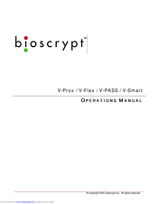 bioscrypt V-Prox Operation Manual