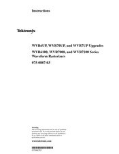 Tektronix WVR7UP Instructions Manual
