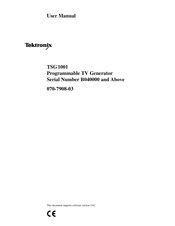Tektronix TSG1001 User Manual