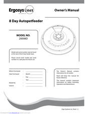Ergo Systems 20008D Owner's Manual