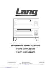 Lang S23827R Service Manual