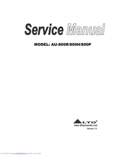 Alto Professional AU-800P Service Manual