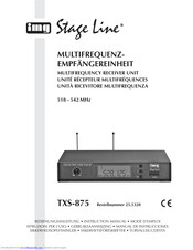 IMG STAGE LINE TXS-875 Instruction Manual