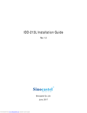 SinoCastel IDD-213L Installation Manual