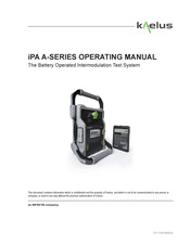 Kaelus iPA2600A Operating Manual