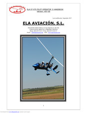 ELA Aviacion ELA 07S Pilot Operator's Handbook