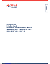 Solar Frontier SF165-S Data Sheet And Installation And Maintenance Manual