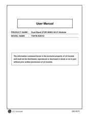 LG TWFM-K001D User Manual