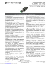 NVT NV-EC1701U Installation Manual
