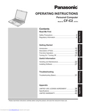 Panasonic CF-C2CQAYXBM Operating Instructions Manual