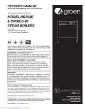 Groen NGB/3/E Series Operator's Manual