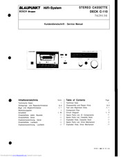 Blaupunkt C-110 Service Manual