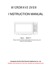 Zhongshan Donlin Weili Electrical Appliances Co. XB2831T Instruction Manual