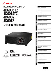 Canon 4K600STZ User Manual