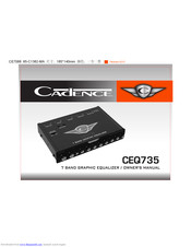 Cadence CEQ735 Owner's Manual
