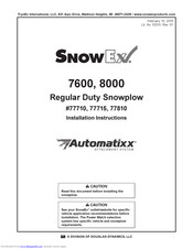 SnowEx 8000 Installation Instructions Manual