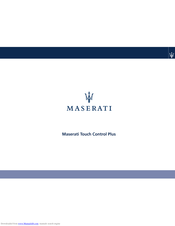 Maserati Touch Control Plus User Manual