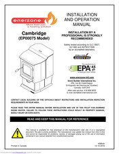 Enerzone Cambridge EP00075 Installation And Operation Manual