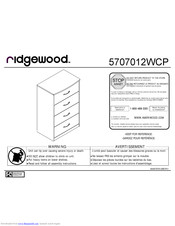 Ridgewood 5707012WCP Instructions Manual