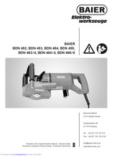 Baier BDN 455 Instruction Manual