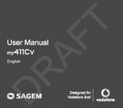Sagem my411Cv Vodafone User Manual