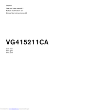 Gaggenau VG415211CA Use And Care Manual