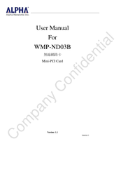Alpha WMP-ND03B User Manual