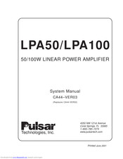 Pulsar LPA100 System Manual