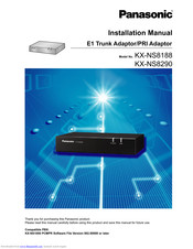 Panasonic KX-NS8290 Installation Manual