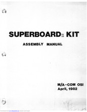 Ohio Scientific Superboard II Assembly Instructions Manual