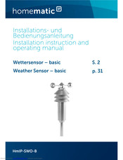 Homematic IP HmIP-SWO-B Installation Instructions And Operating Manual