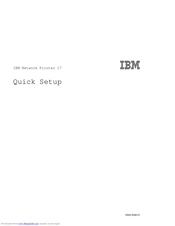 IBM Network Printer 17 Quick Setup Manual