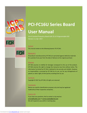 ICP DAS USA PCI-FC16U series User Manual