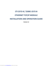 CTI 2572-B Installation And Operation Manual