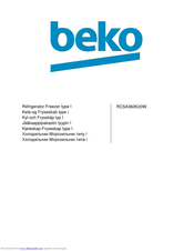 Beko RCSA360K20W User Manual