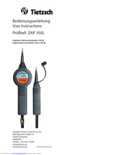 Tietzsch ZAP 350L User Instructions