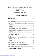 Binatone Smart 63 Instructions Manual