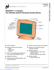 National Semiconductor WebPAD 1.5 User Manual