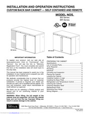 Perlick BS108 Installation And Operation Instructions Manual